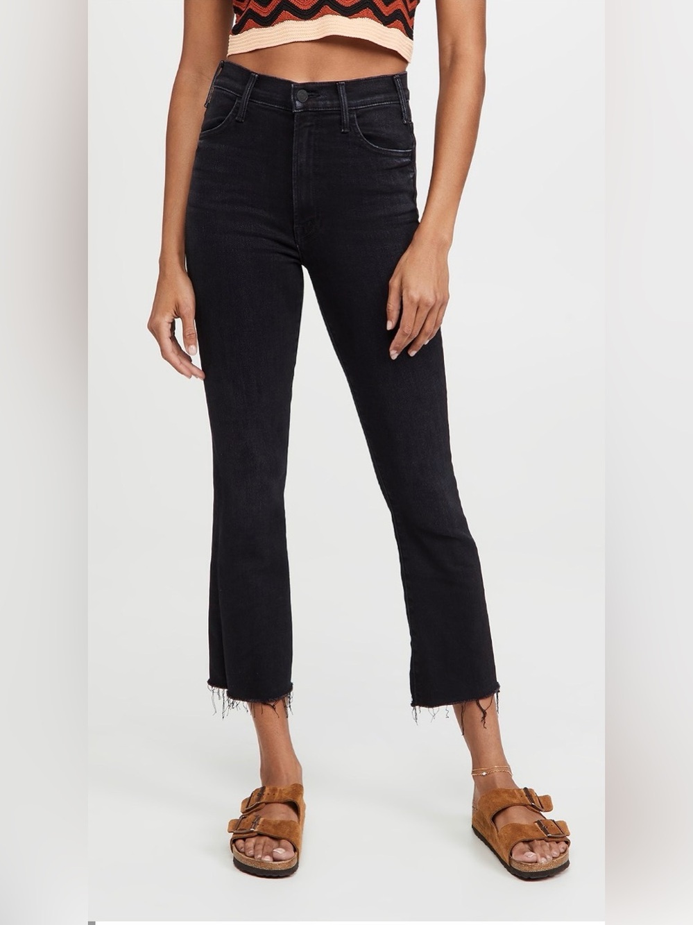 Mother The Hustler Ankle Fray Jeans Encounters at Night